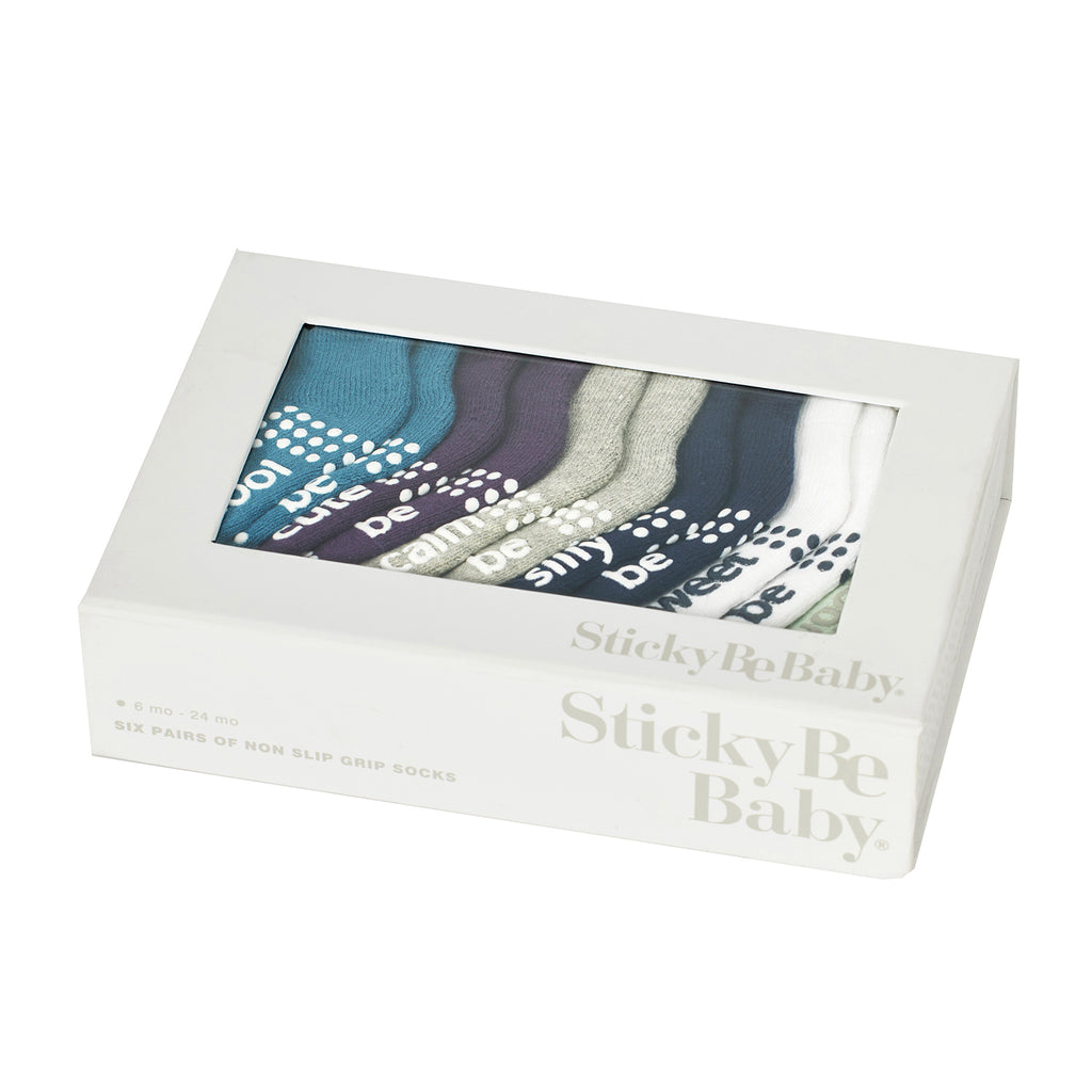 Sticky Be Socks Baby Boy Tanner 6 Pack