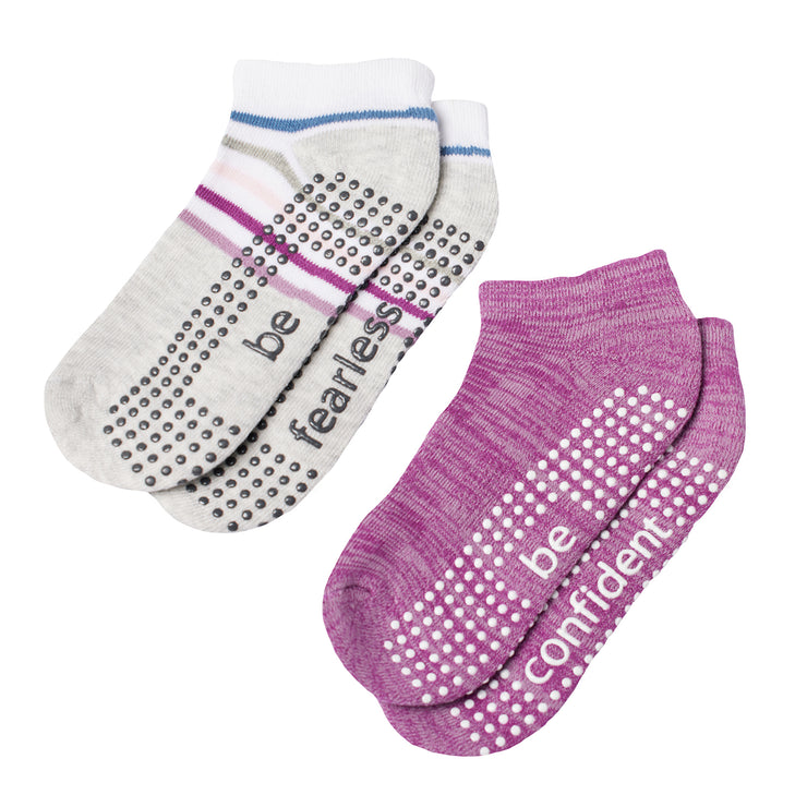 Girls 2 Pack Grip Socks 4T-6T (Bea)