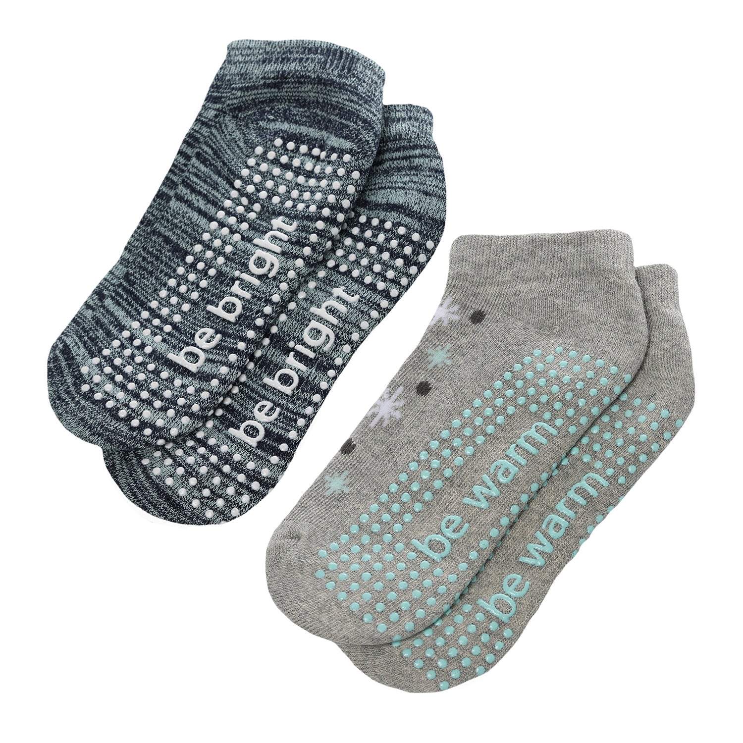 Kids Winter 2 Pack Grip Socks 4T-6T (Bright)