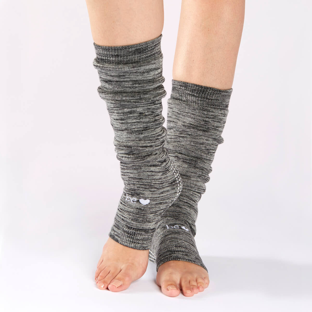 be love marbled grip leg warmers ash, sticky be socks, best grip socks, best grippy socks, best yoga socks, best pilates socks
