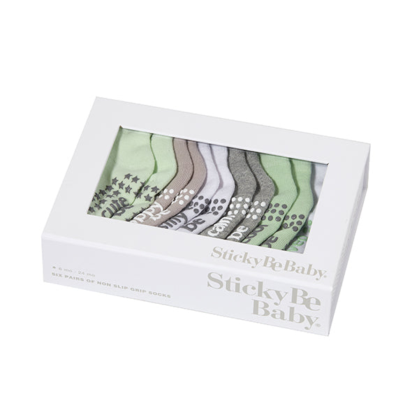 baby boy box 6 pack liam, sticky be socks, best grip socks, best grippy socks, best yoga socks, best pilates socks