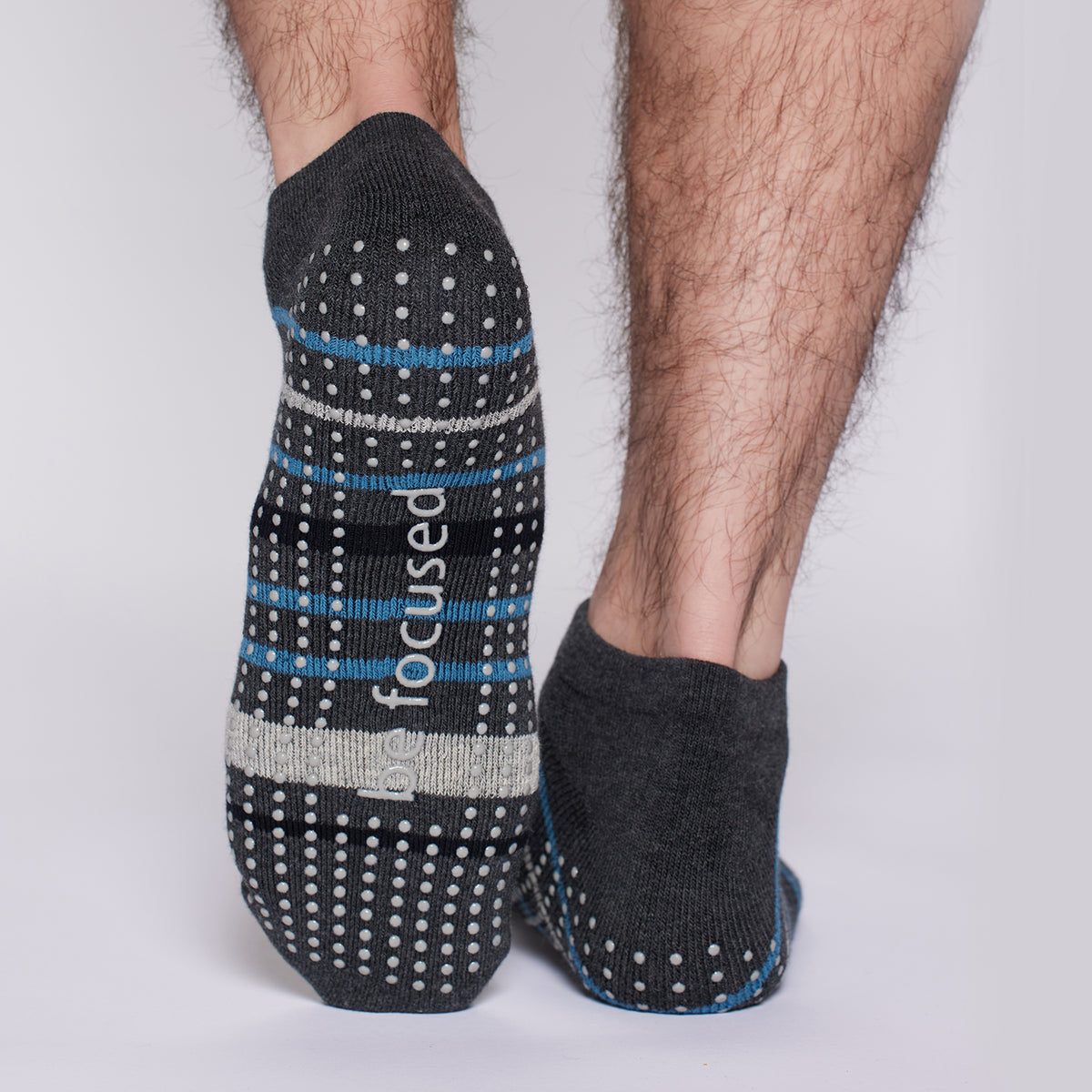 Mens Be Focused *13-17* Grip Socks (Oxford)