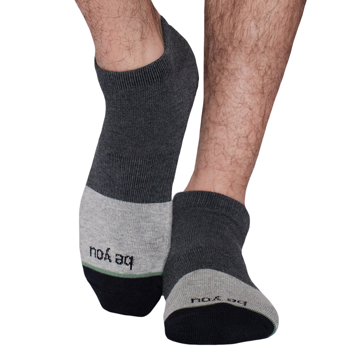 Mens Be You Grip Socks (Metal)